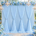 Baby Blue Tulle Backdrop Curtain by Shillance