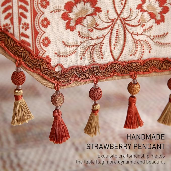 ISAENNE Designer Vintage Linen Extra Long Table Runner 118 Inches, Thanksgiving - Image 6