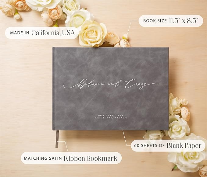 MUUJEE Personalized Guestbook in Slate Gray - Image 3