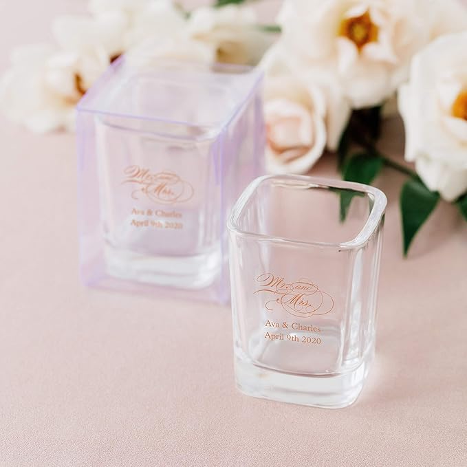 WEDDINGSTAR Personalized 2oz Square Shot Glass Customizable Full Color Print - Image 3