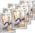 TWING 5x7 Picture Frame Set of 6, Distressed White, Ideal Gifts by TwingRepublic