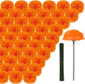 Hananona 201Pcs Artificial Marigold Flower Heads Bulk, Silk Marigold Bulk Fake by HANANONA