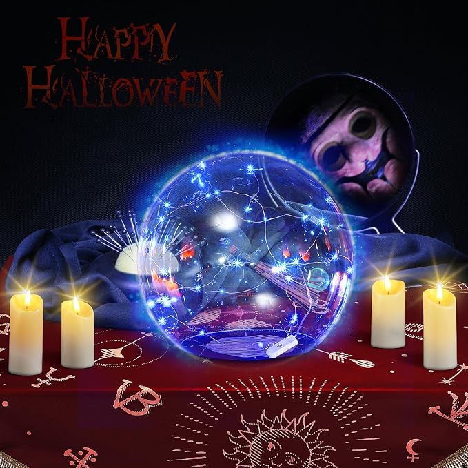 Halloween 14" Clear Acrylic Globe Decoration costume Set - Image 6