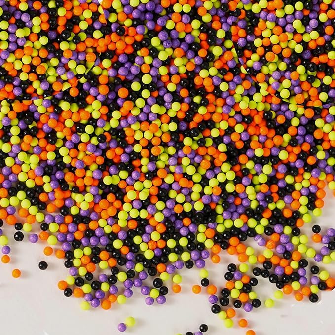 Sentovac Halloween Nonpareils Sprinkles Edible 2mm Mini Peals Sprinkle - Image 3