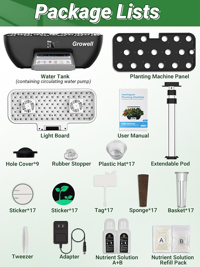 Hydroponics Growing System Kit, 17 Pods Herb Garden - Image 7