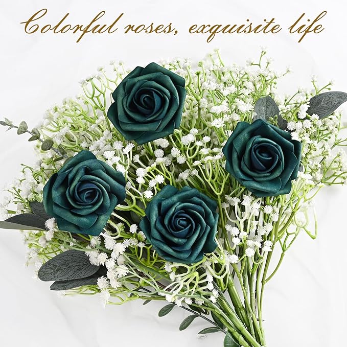 BLEUM CADE 16Pcs Artificial Flowers Fake Roses - Image 6