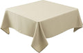 Biscaynebay Textured Fabric Square Tablecloths 70x70 Inches, Natural Water by Biscaynebay