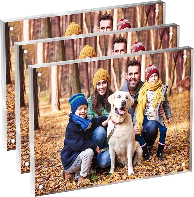 6x8 Acrylic Picture Frame 3 Pack, Desktop Display Decor Gift by Neatsure