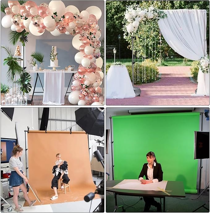 Pipe and Drape Photography Backdrop Stand Kit Adjustable Photo Background Stand - Image 5
