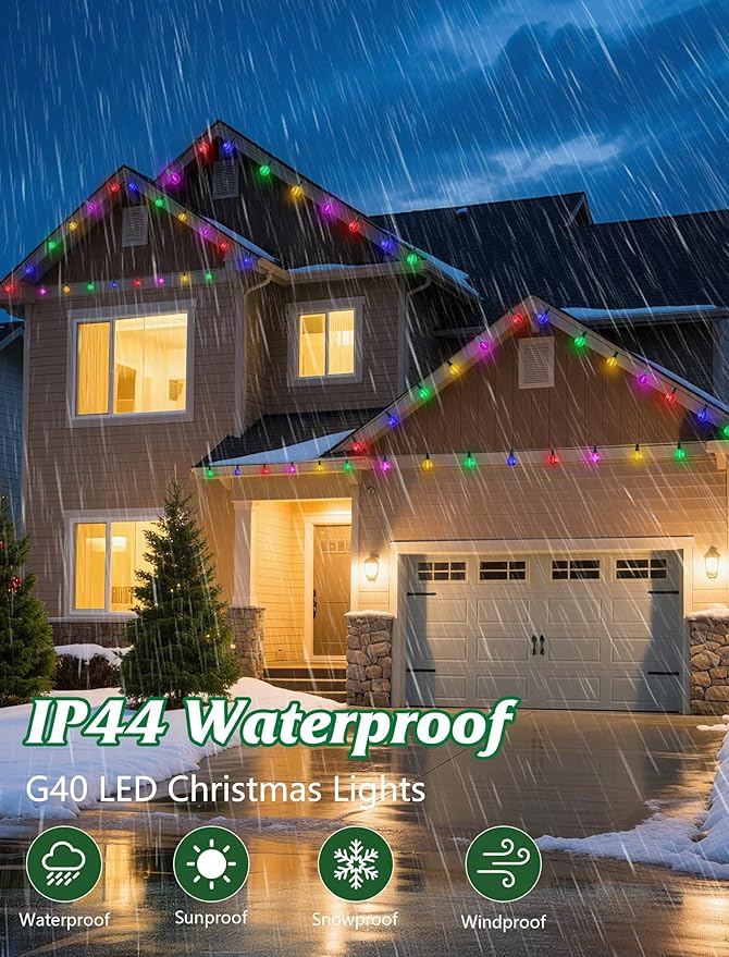 SUNSGNE 25FT LED Colored Christmas Lights - Image 5