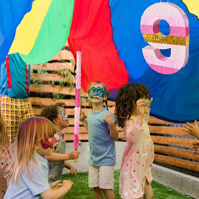 PCFING 20 Inch Number 9 Piñata Pink Gold - Image 5