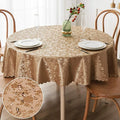 Smiry Round Table Cloth, Waterproof Heavy Duty Vinyl Tablecloths, Wipeable by Smiry