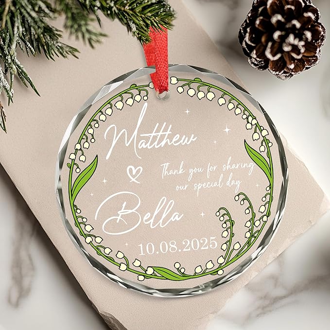 Personalized Wedding Favor Christmas Ornaments - Image 3