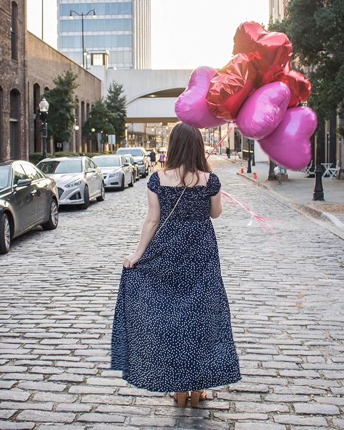 10Pcs Pink Foil Heart Shaped Balloons 18 Inch Bright Pink Heart Balloons - Image 3