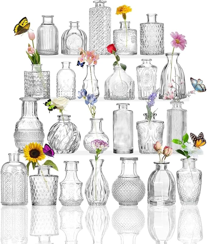Mini Bud Vases As Wedding Centerpieces by Zipper