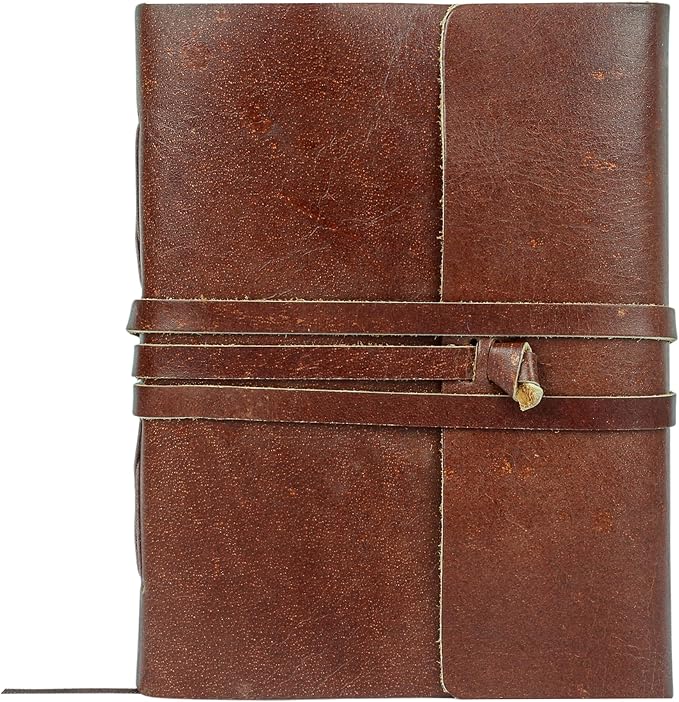 Handmade Leather Journal | Writing Diary | Bound Daily Notepad - Image 2