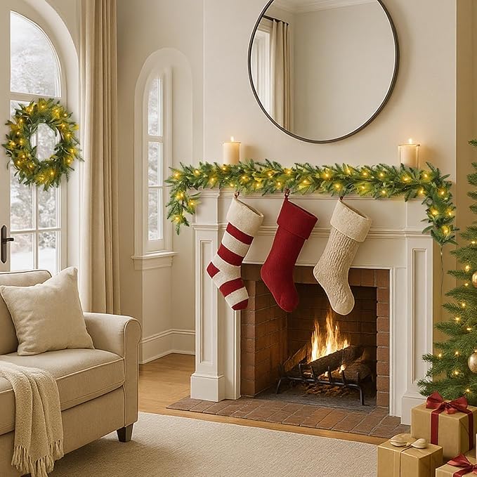 6.56 ft Christmas Artificial Olive Vine - Image 7