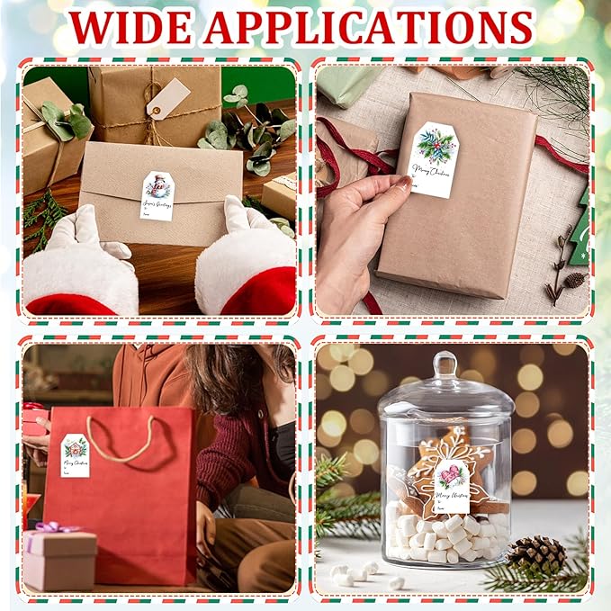 Christmas Gift Tags Stickers, Self-Adhesive Christmas Name Tags - Image 7