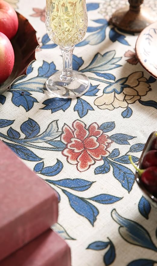 patdrea Designer Blue Small Tablecloth - Image 6