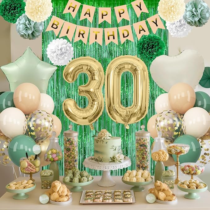 Sage Green 30th Birthday Decorations - Image 2