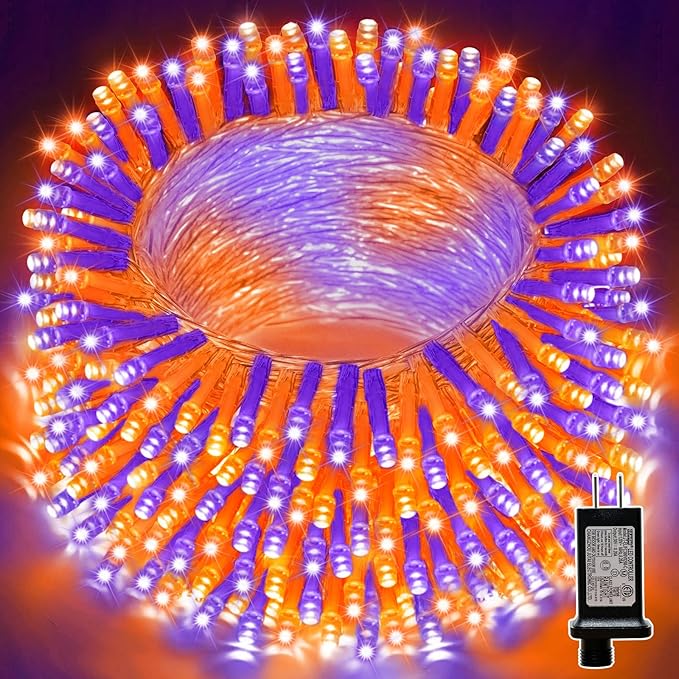 LAMPHOME 66ft Halloween Decorative Mini Lights, 200 LED Transparent Wire Fairy by ULL