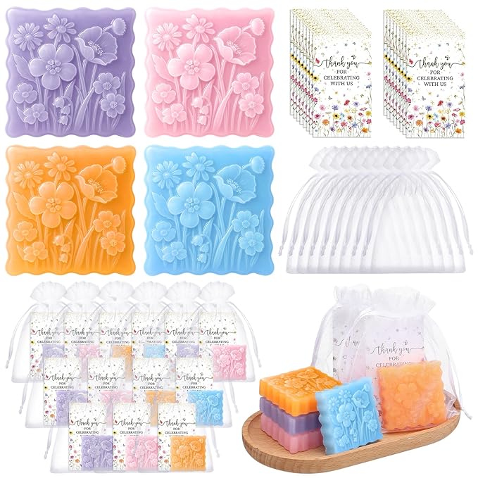 Leelosp 24 Sets Wildflower Baby Shower Soap Bath Gift Set by Leelosp