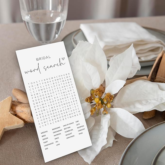 Bridal Shower Games, Word Search, Wedding Shower Games - Image 4