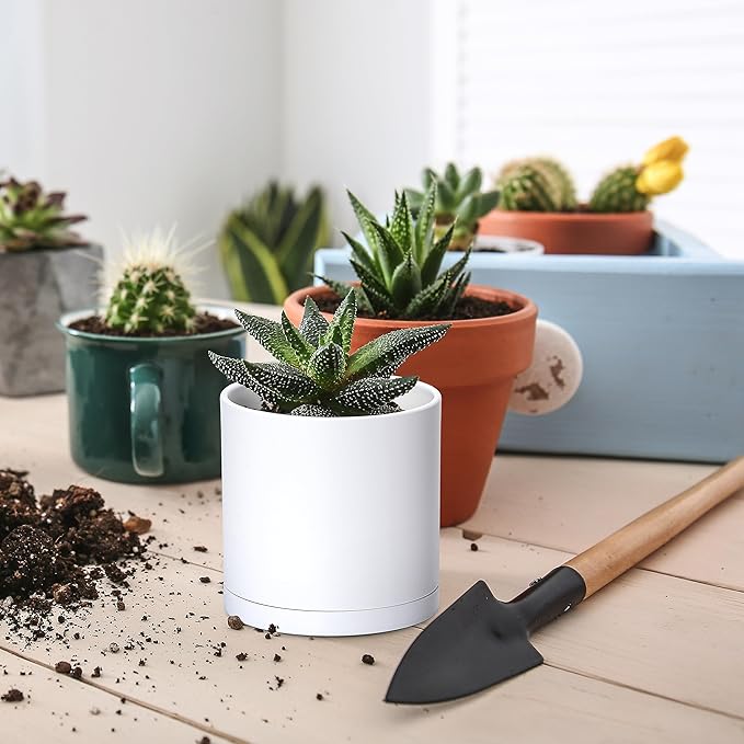 D'vine Dev 18 Pack 2.5 Inch Mini Plastic Plant Pots, Small Garden Planters - Image 3