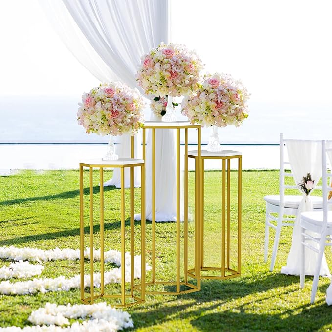 Urban Deco Cylinder Stands for Party, Flower Plant Pedestal Stands for Display - Image 6