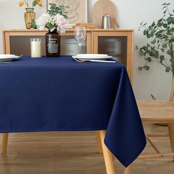 Biscaynebay Textured Fabric Square Tablecloths 90x90 Inches, Wedding and - Image 7