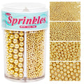Gold Edible Sugar Pearl Sprinkles by Joyvitas
