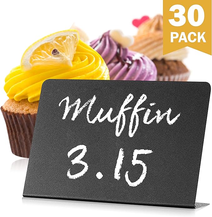 30 Pack Mini Chalkboard Signs 3x4 - Image 9