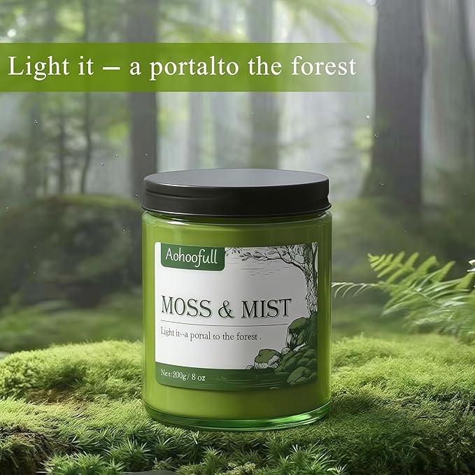 Moss & Mist Soy Candles for Home Scented, 4oz 20 Hour Burn Aromatherapy Candle - Image 5