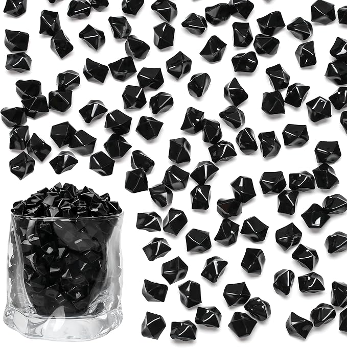 LAIDANLA 500PCS Black Acrylic Gems Vase Fillers by LAIDANLA