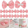 Pink Ribbon Bow 4'' Premade Pink Satin Bow, Gift Bows by LiBongTa