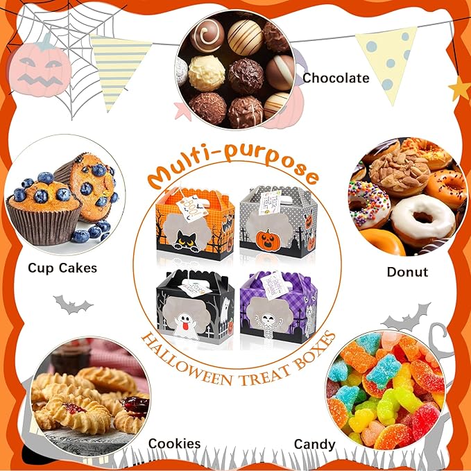 24 Pack Halloween Treat Boxes, Trick or Treat Candy Boxes - Image 4