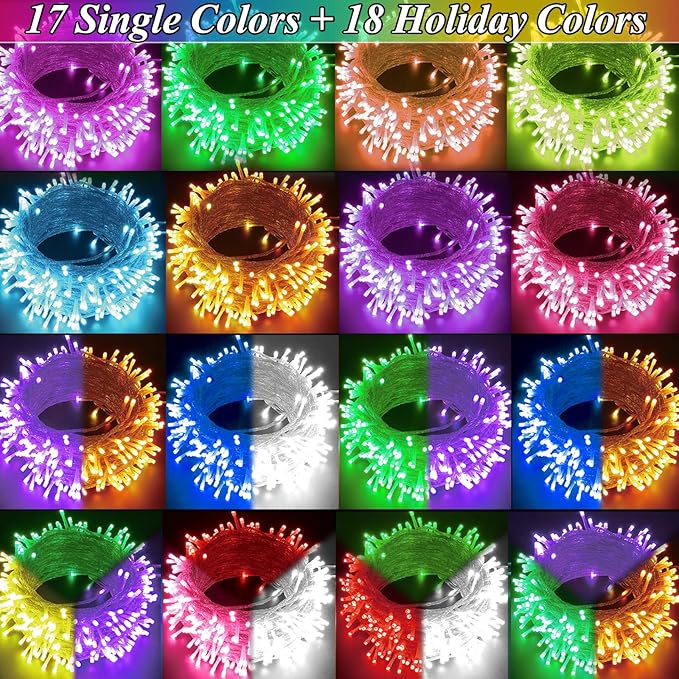164FT 500LED Christmas Lights Color Changing, 35 Colors String Lights - Image 3