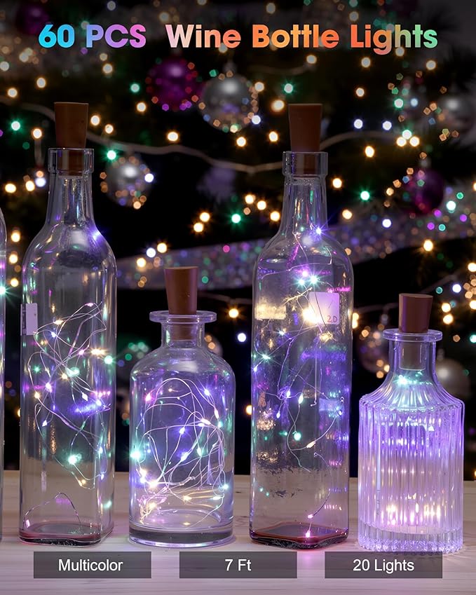 Hortsun 60 Pack Wine Bottle Lights - Image 4