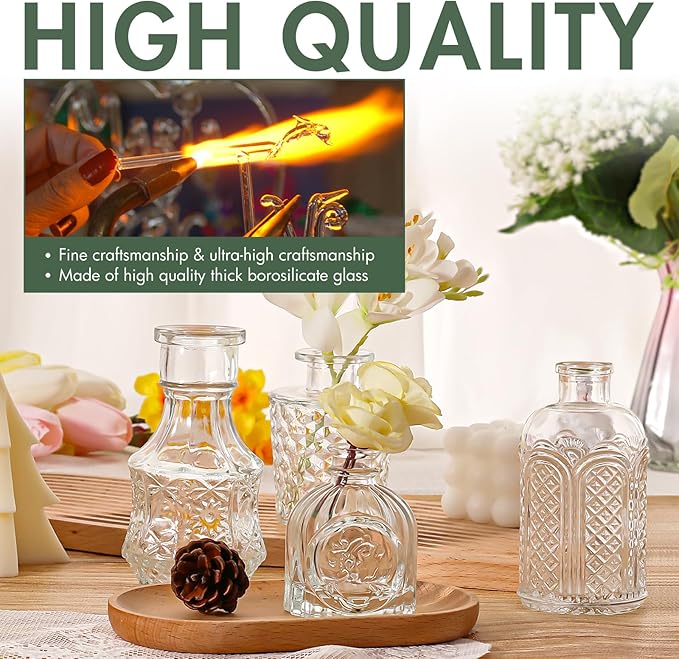 Arme 20 Pcs Bud Vase Set, Mini Vases - Image 5