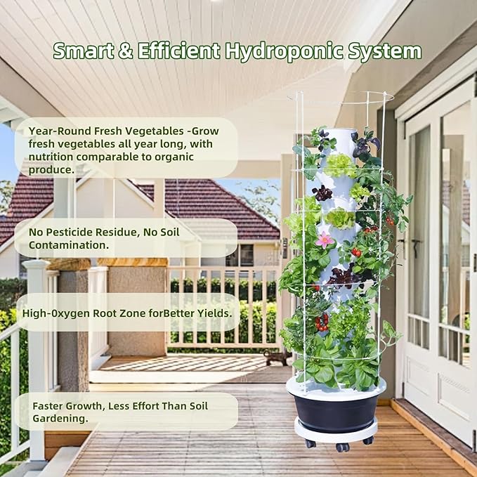 Hydroponic System Kit, Hydroponic Vertical Garden, Lettuce & Herb Starter Kit - Image 7