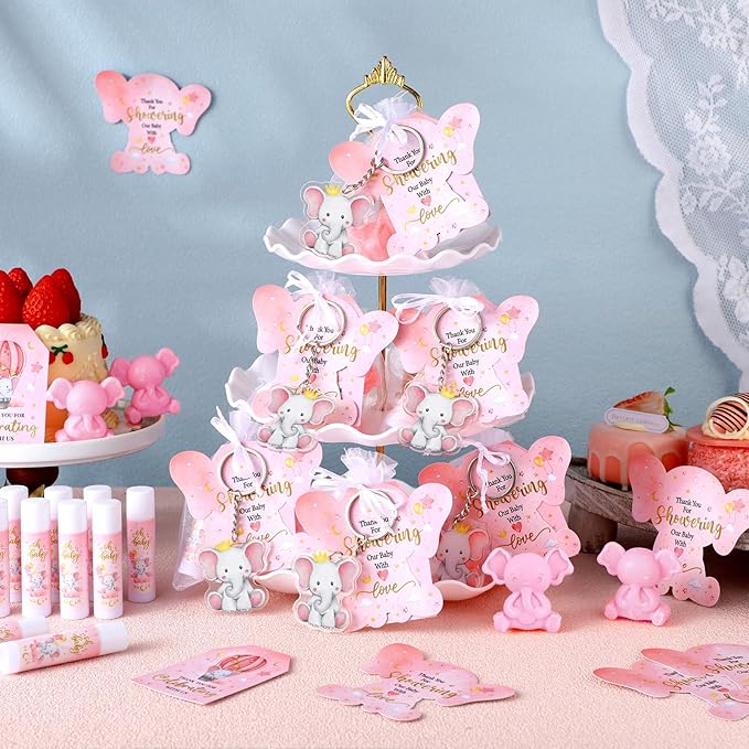 288 Baby Shower Favors Baby Shower Gifts Bulk Lip Balms Soaps Keychains Organza - Image 5