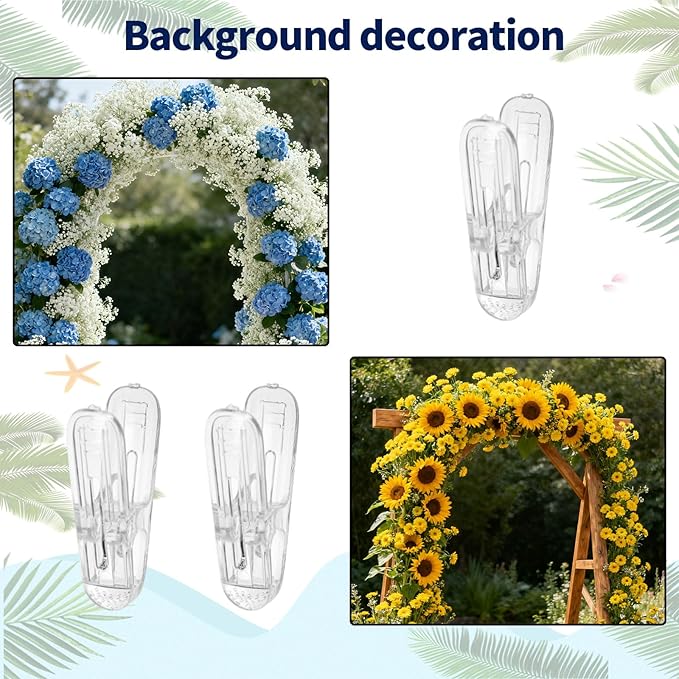 20pcs Balloon Arch Clips, 6x3cm/2.36x1.18 Inch Plastic Spring Garland Clamps - Image 7