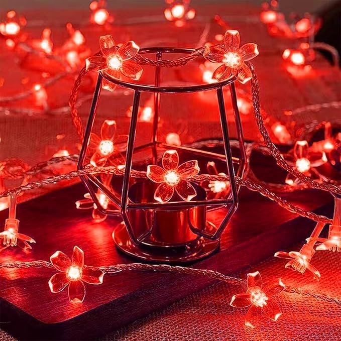 Battery Lighted & USB Plug in Fairy Flower String Lights, 10ft 30 LED Cute - Image 2