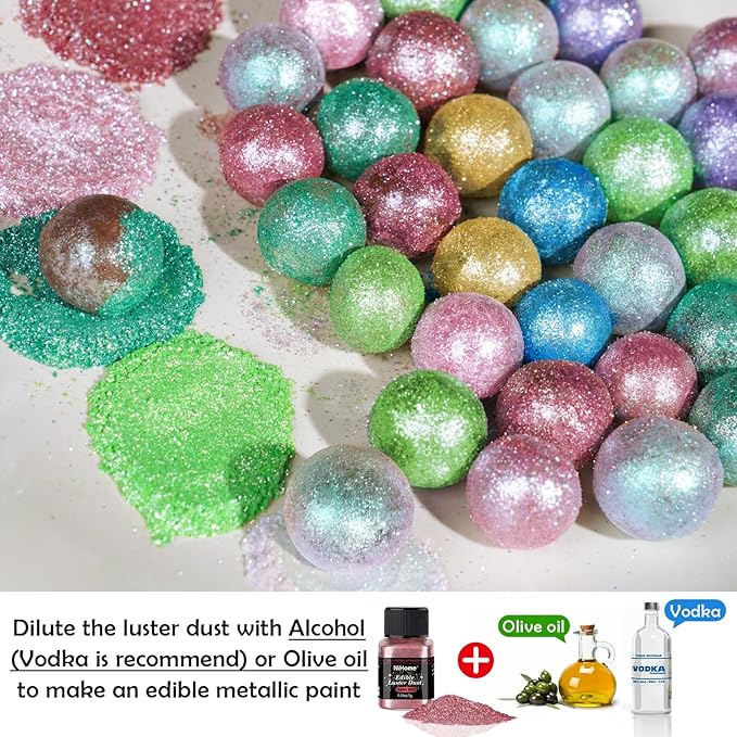 NiHome Edible Food-Grade Glimmer Powder Glitter Luster Dust Metallic Food - Image 6