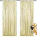 Champagne Sequin Backdrop Curtain 2 Pieces 2FTx8FT Glitter Photography Backdrop by Unknown