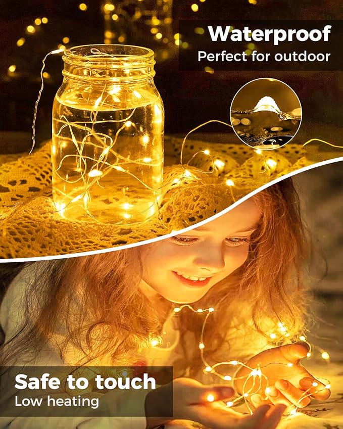 btfarm 6 Pack LED Fairy Lights Battery Operated, 7ft 20LED Mini String Lights - Image 2