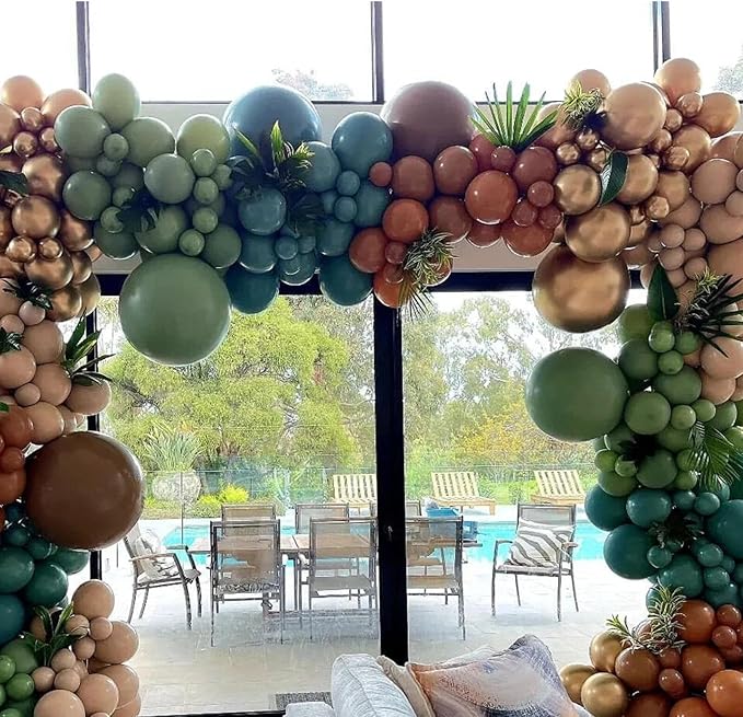 412pcs Brown Balloon Garland Arch Kit 18 12 10 5 Inch Different Sizes Matte - Image 7