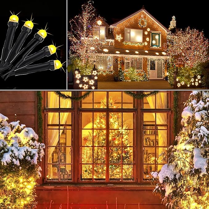 Toodour Solar Christmas Lights, 121ft 350 LED 8 Modes Outdoor Christmas String - Image 5