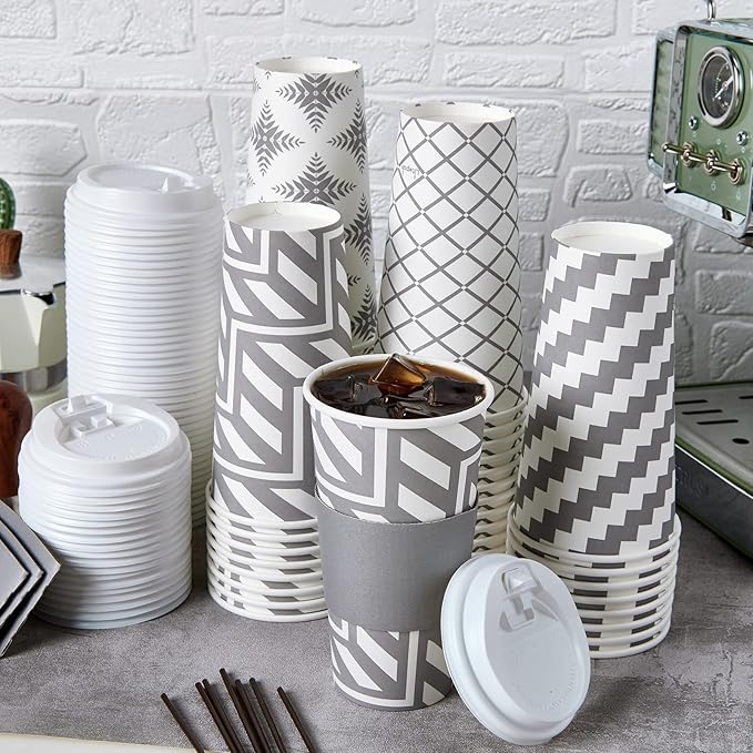 LITOPAK 100 Pack 20 oz Paper Coffee Cups - Image 5