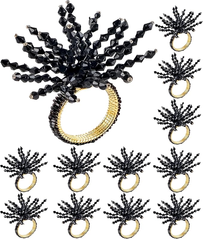 12-Pcs Decorative Napkin Rings by CLEENTABLE